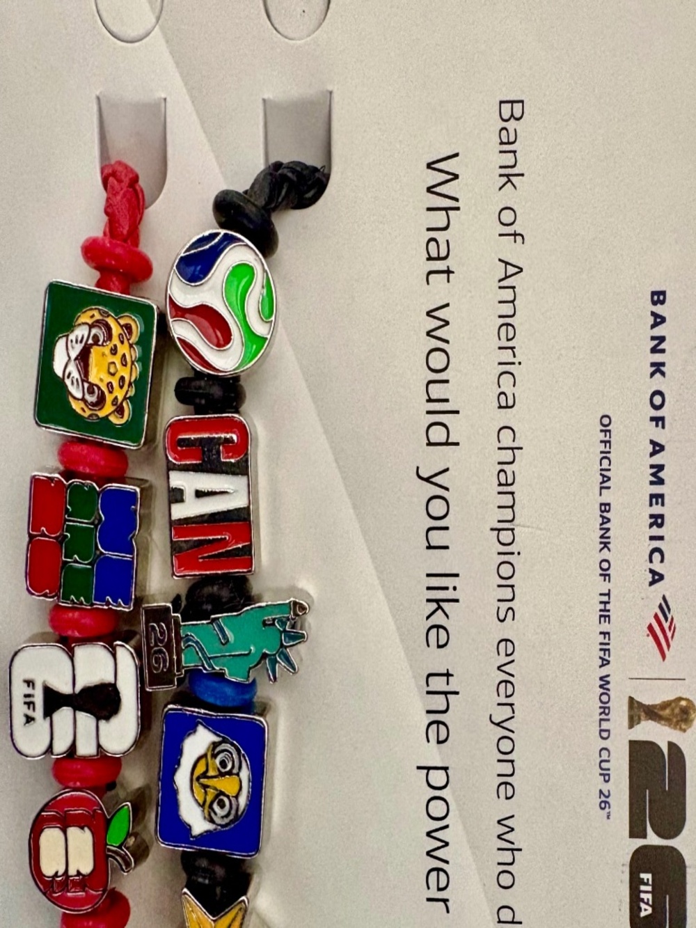 FIFA World Cup 2026 Bracelets Featuring Canada, World Cup, Mascot & NYC Charms!